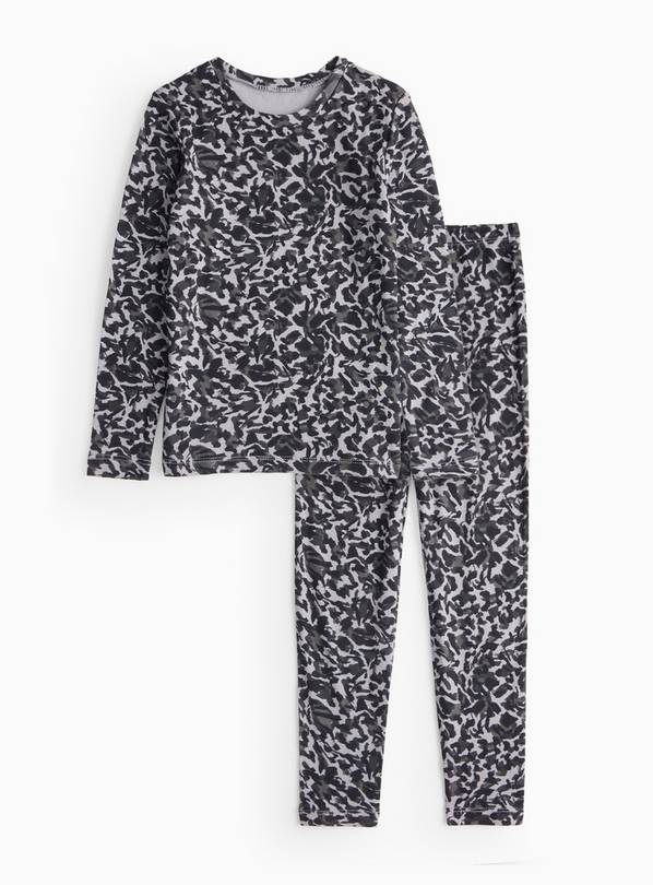 Leopard Print Thermal Top & Leggings Set 3-4 years